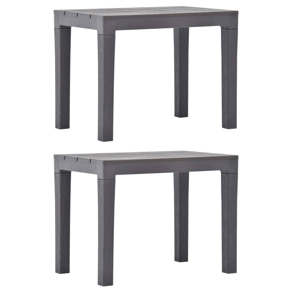 Helloshop26 - Banc de jardin meuble de patio d'extérieur terrasses de jardin 2 pièces moka plastique - Image 1