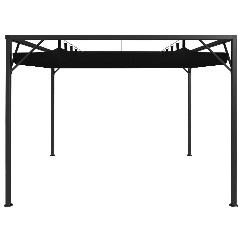 Pergola Acier avec Toit Rétractable en Tissu Polyester Abri de Jardin Anthracite 3x3 m – ComfortXL Outdoor Living - Image 3