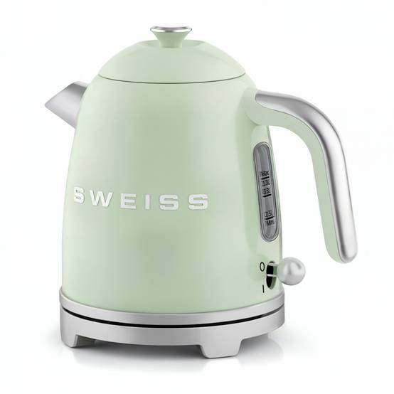 Bouilloire Électrique Ariete Vintage 2869 - 1,7L Acier Inoxydable 2000W Vert - Base Sans Fil 360°