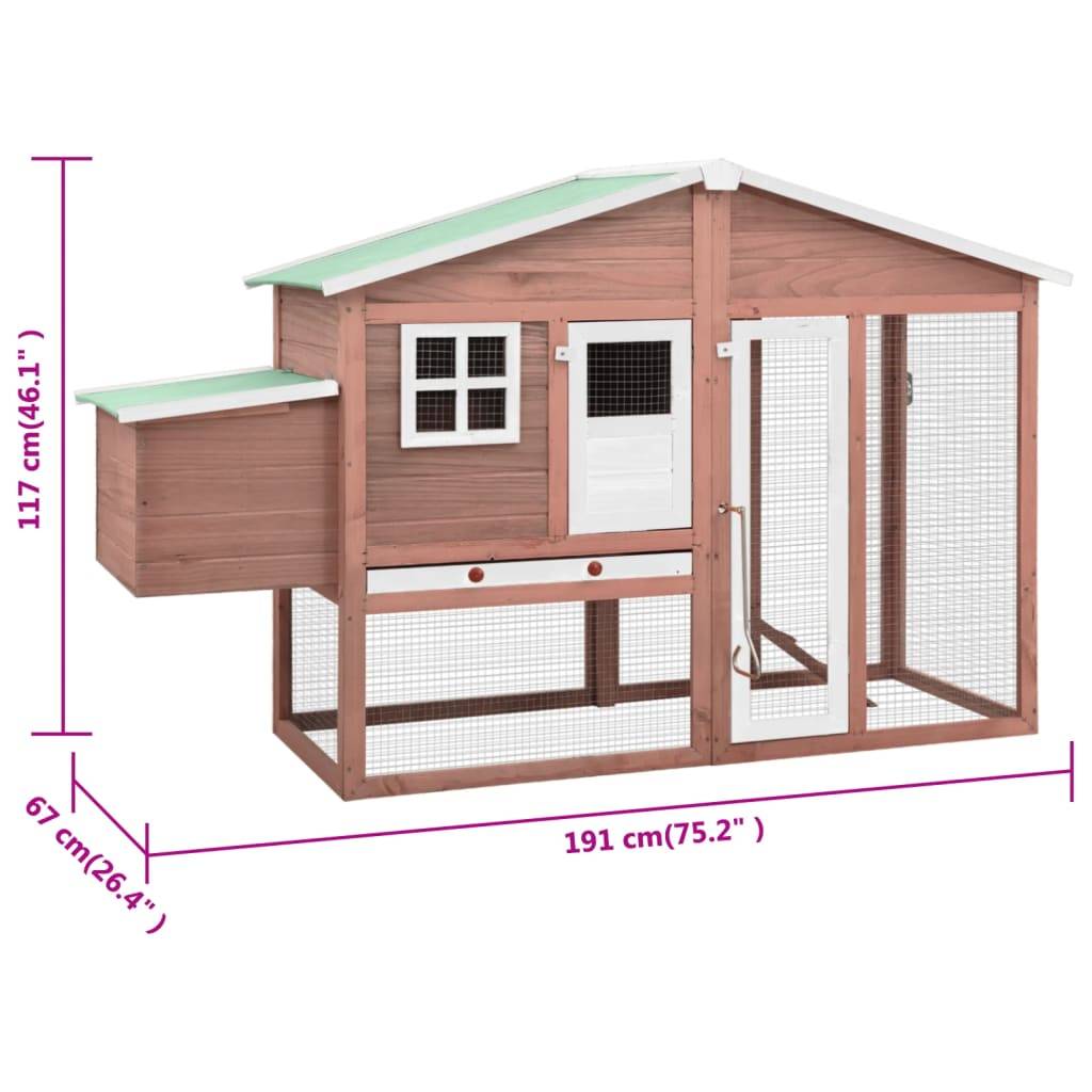 ComfortXL - Grand poulailler bois de sapin avec nichoir et parc extérieur Moka – ComfortXL Outdoor Living - Image 9