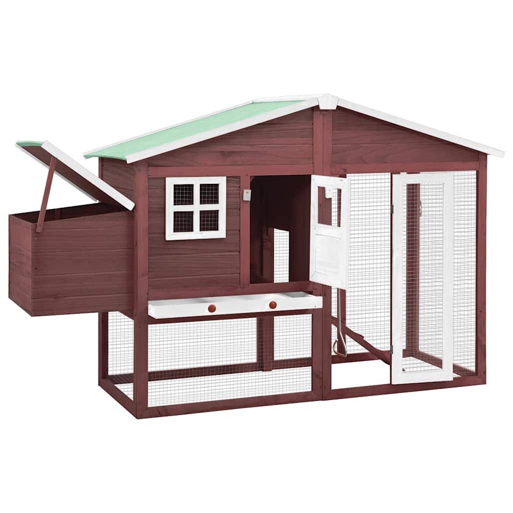 ComfortXL - Grand poulailler bois de sapin avec nichoir et parc extérieur Moka – ComfortXL Outdoor Living - Image 2