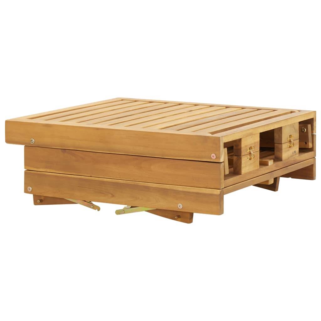 Helloshop26 - Transat chaise longue bain de soleil lit de jardin terrasse meuble d'extérieur pliante avec coussin bois d'acacia solide - Image 6