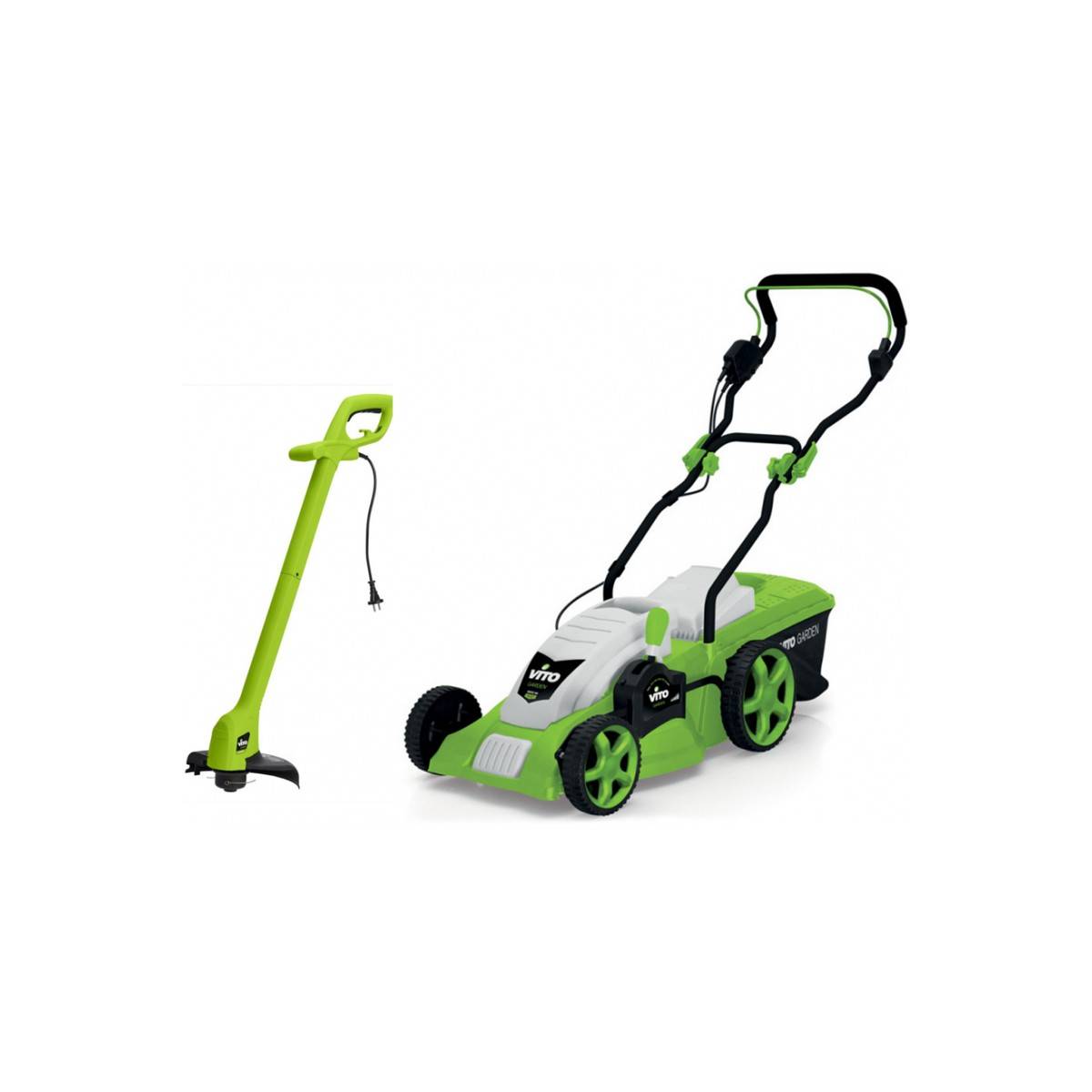 Tondeuse electrique 1800W Moteur induction coupe 42 cm + Coupe bordure 250W Tête Automatique Pack VITO - Image 1