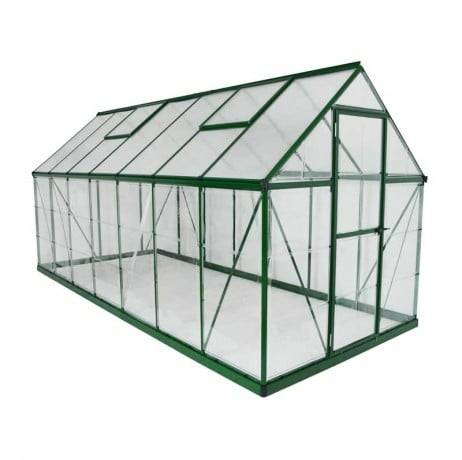 Canopia - Serre de jardin en polycarbonate Hybrid  7,88 m², Couleur Vert, Ancrage au sol Non - Image 5