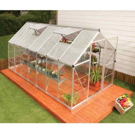 Canopia - Serre de jardin en polycarbonate Hybrid  7,88 m², Couleur Vert, Ancrage au sol Non - Image 2
