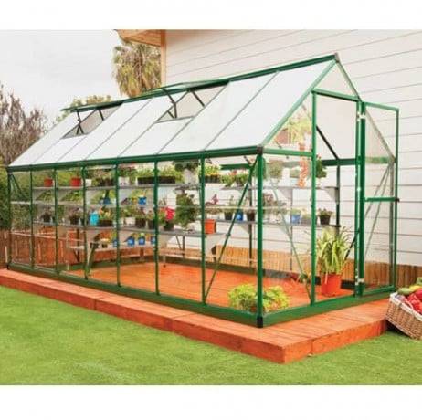 Canopia - Serre de jardin en polycarbonate Hybrid 7,88 m², Couleur Vert, Ancrage au sol Non - Image 1