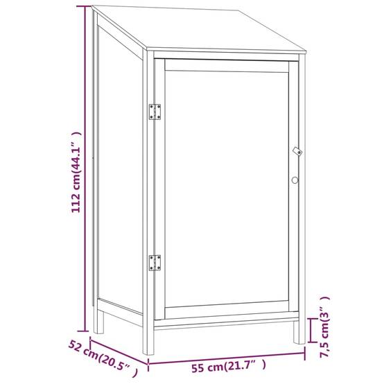 Vidaxl - Remise de jardin 55x52x112 cm Bois de sapin solide vidaXL 152178 - Image 3