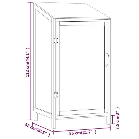 Vidaxl - Remise de jardin 55x52x112 cm Bois de sapin solide vidaXL 152178 - Image 8
