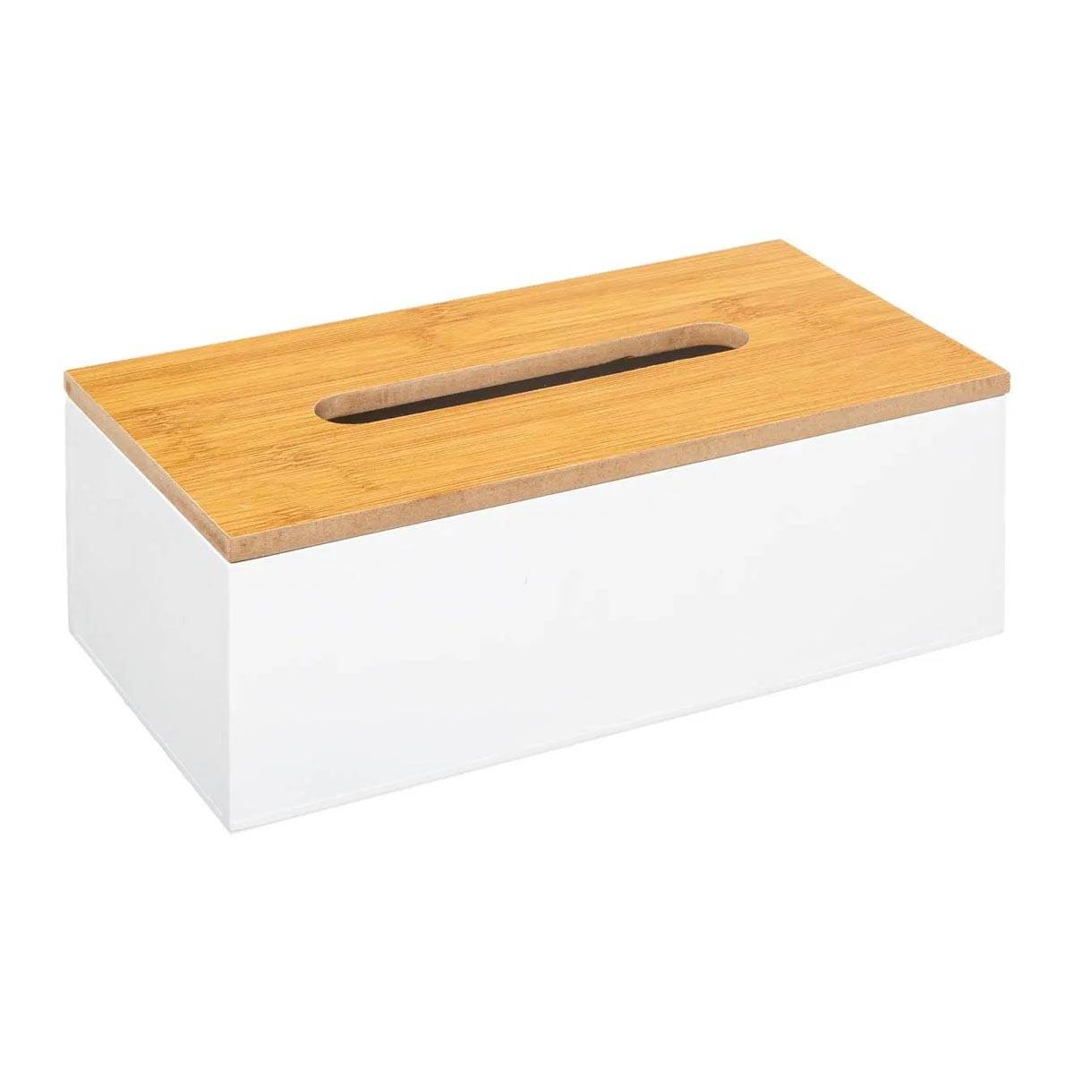 Boîte à Mouchoirs Déco "Modern" 25cm Blanc - Image 1