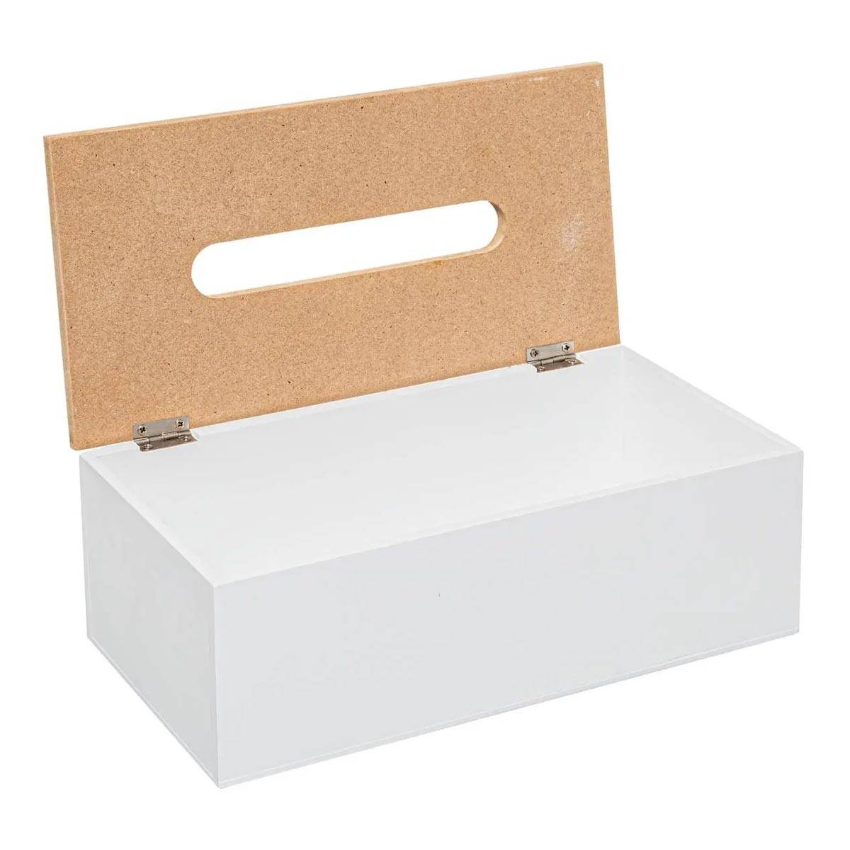 Boîte à Mouchoirs Déco "Modern" 25cm Blanc - Image 2