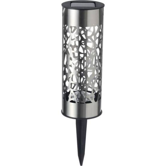 Borne solaire inox GALIX G4445 - A poser ou a planter - H28cm - Blanc chaud - Image 1