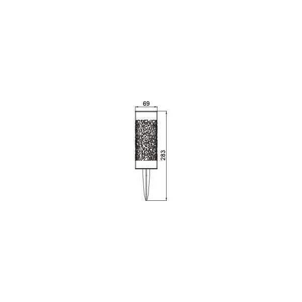 Borne solaire inox GALIX G4445 - A poser ou a planter - H28cm - Blanc chaud - Image 3