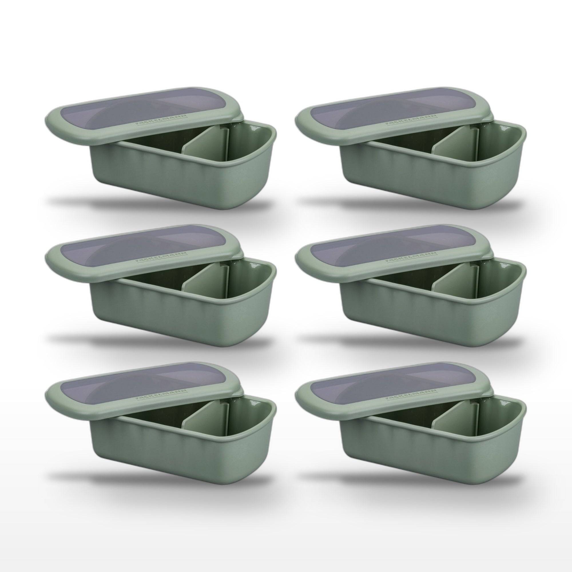 Lot de 6 lunch box 1L avec compartiments Fackelmann Storage - Image 1