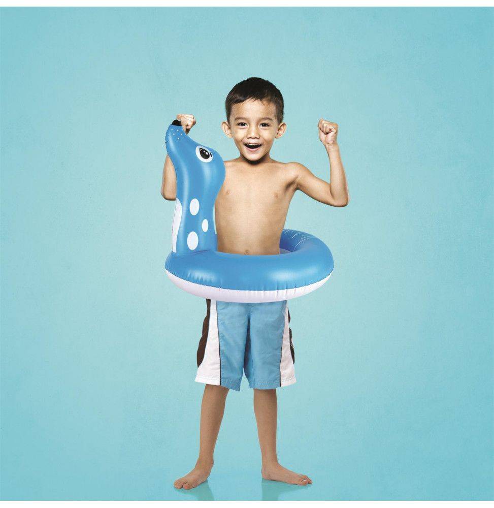 Bouée gonflable enfant otarie - 60 x 50 cm - 3+ ans -  Bleu - Image 1