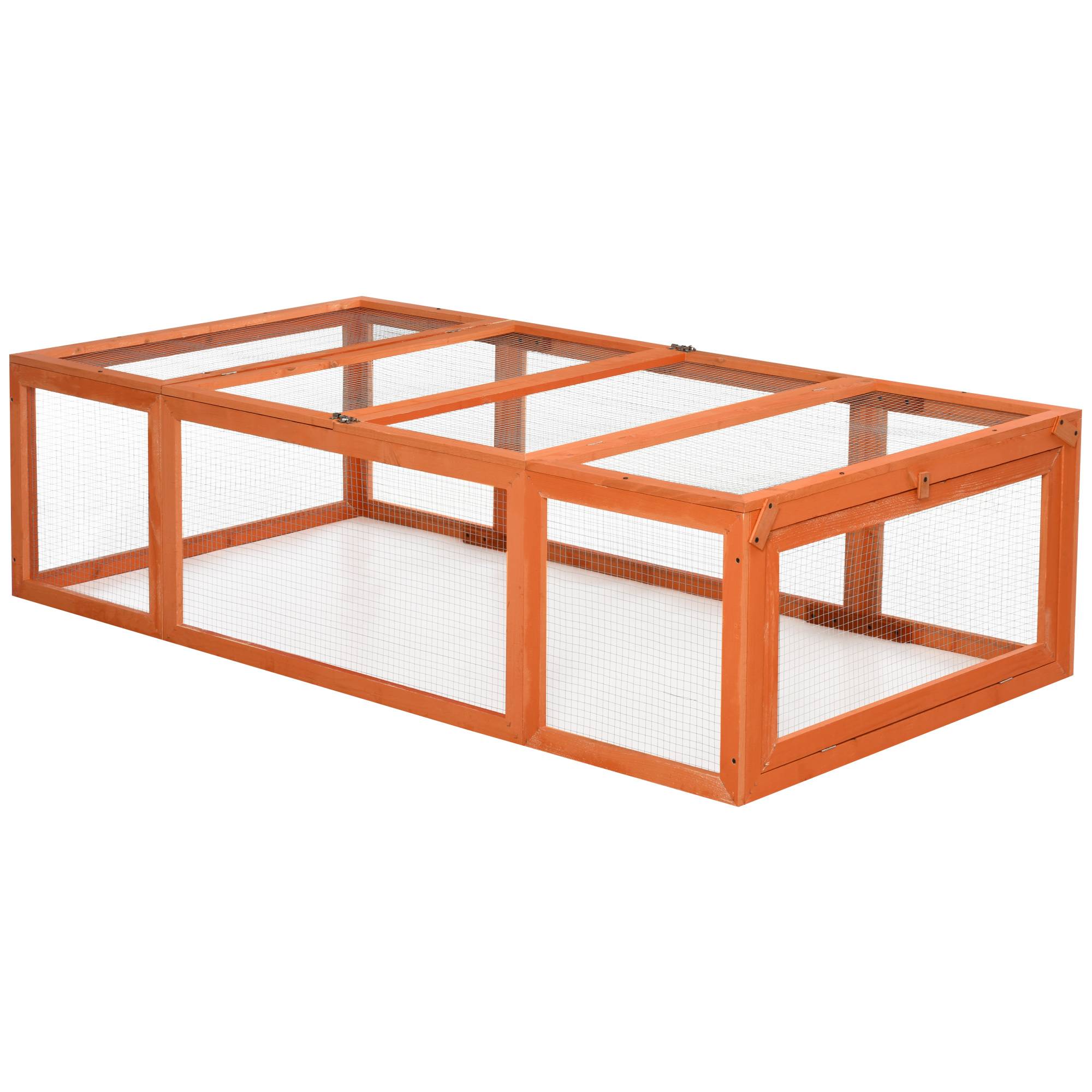 Enclos petits animaux, toit ouvrant, sapin, orange - Image 10