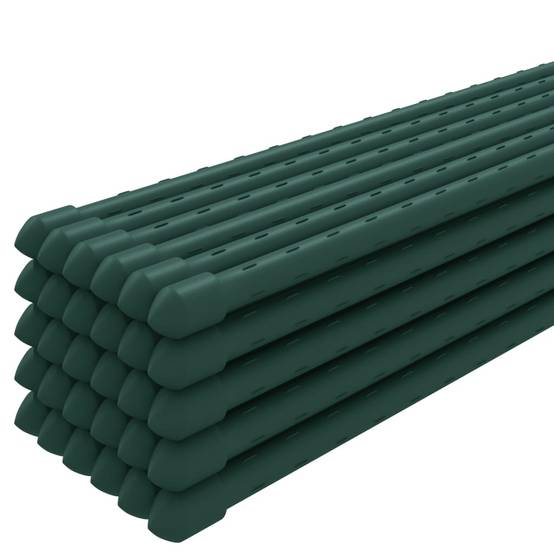 30 pcs Piquets de Fixation - Piquets de sol pour plantes de jardin vert 150 cm acier - Image 3