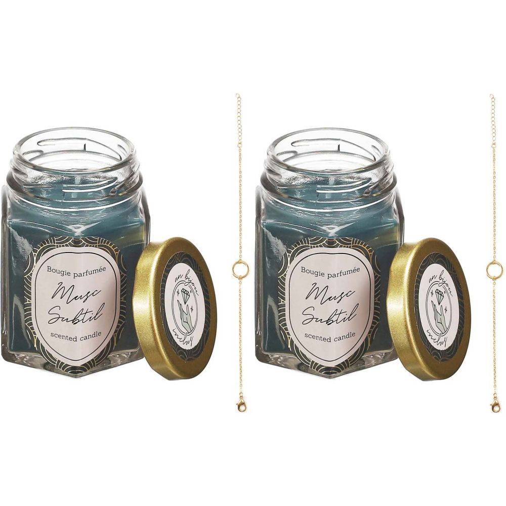 The Concept Factory - Bougie parfumée en bocal avec bijou surprise (Lot de 2) - Image 2