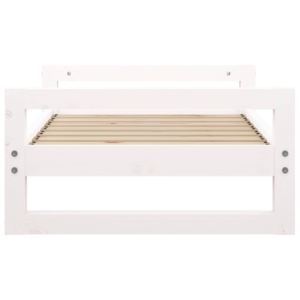 Vidaxl - Lit pour chien Blanc 75,5x55,5x28 cm Bois de pin solide vidaXL 821478 - Image 7