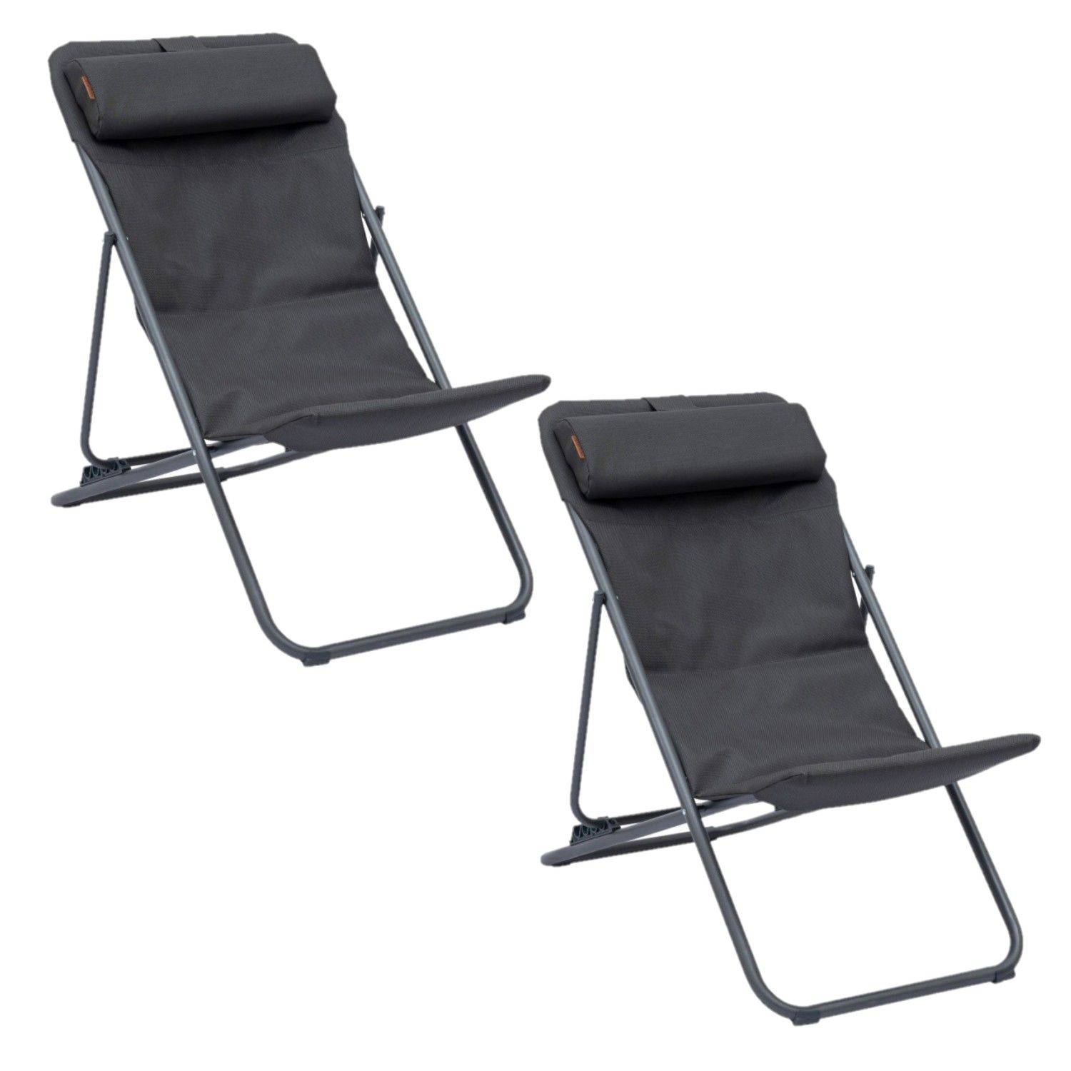 Hesperide - Lot de 2 chiliennes de jardin pliante MIRAEL - Hespéride - Image 1