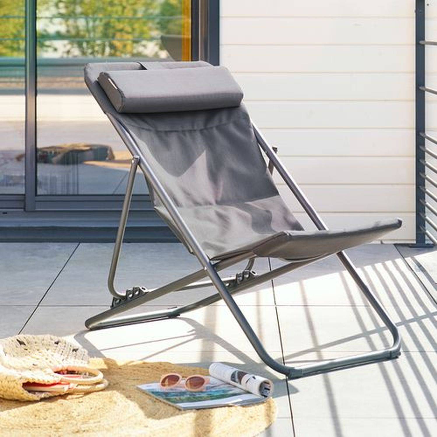 Hesperide - Lot de 2 chiliennes de jardin pliante MIRAEL - Hespéride - Image 2
