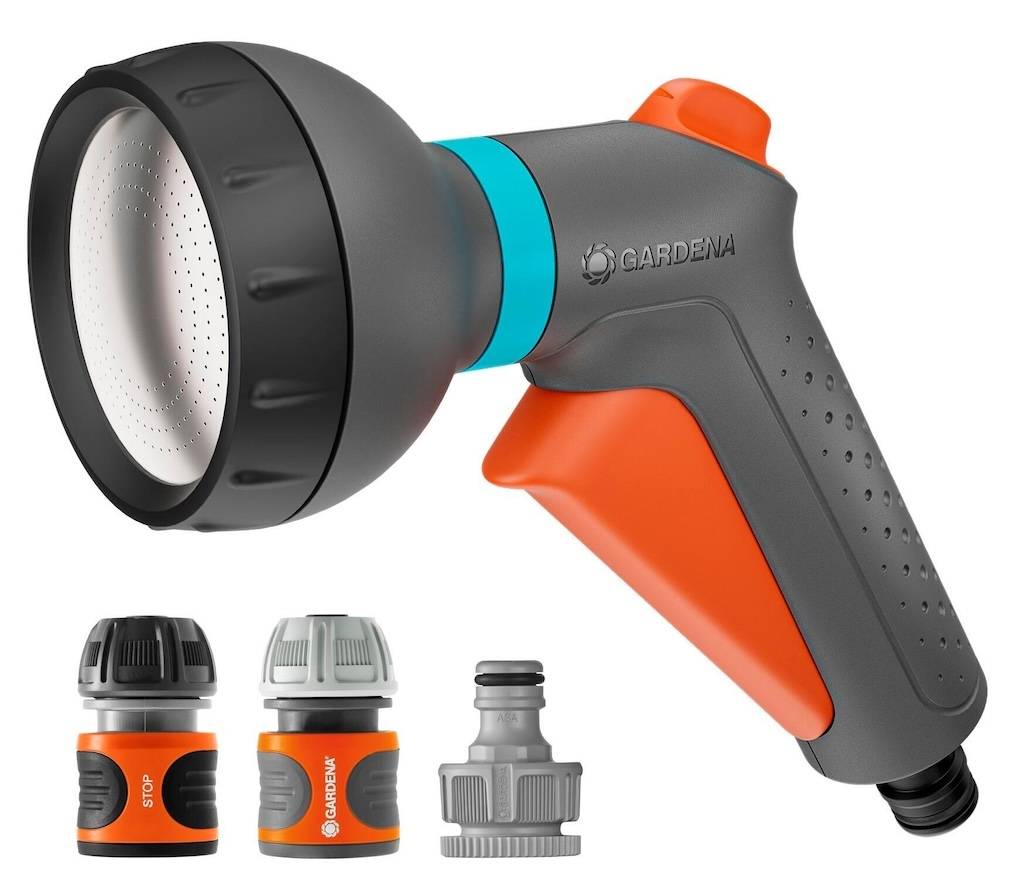 Gardena - Pistolet d’arrosage Classic avec nécessaire de base – Jet pluie doux