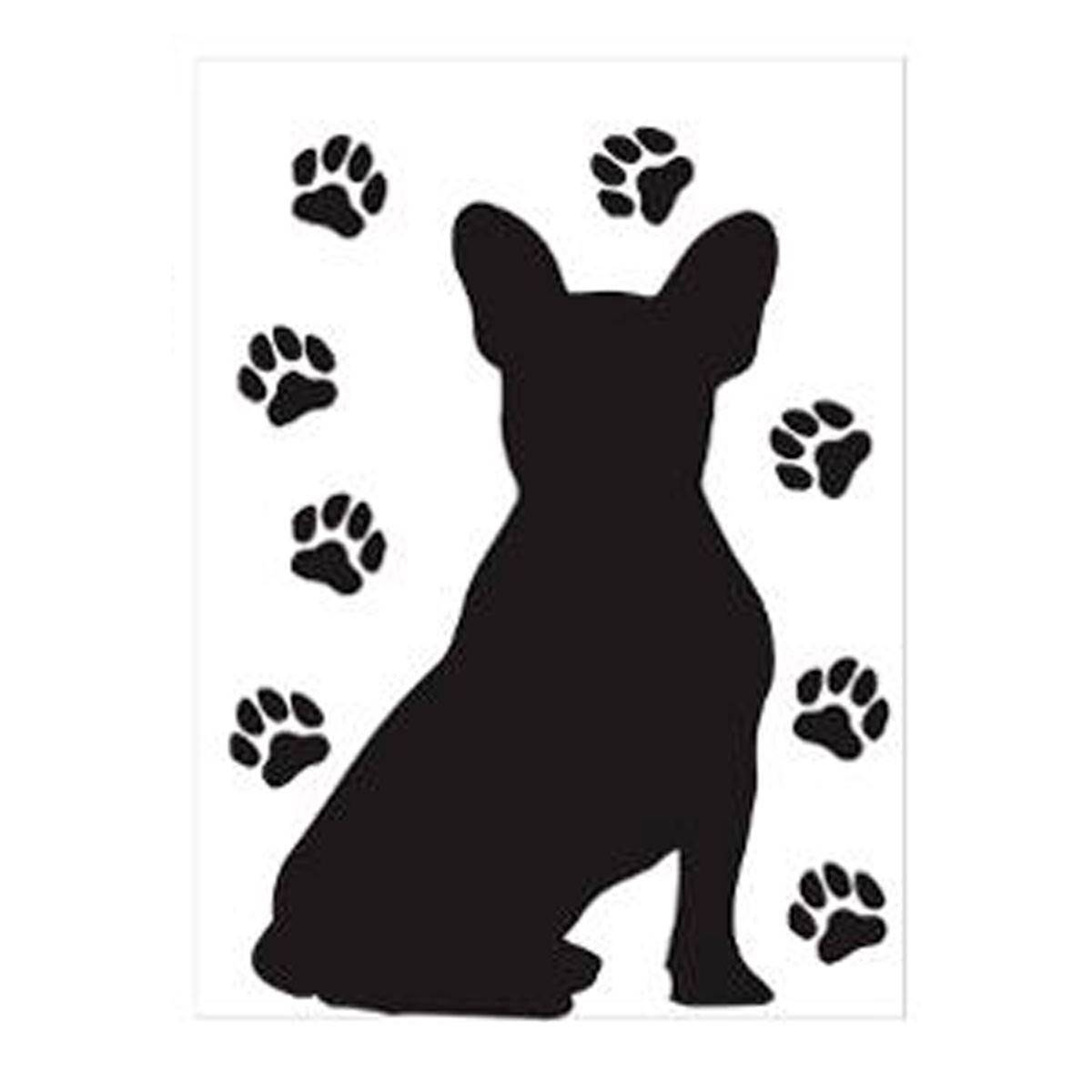Atmosphera - Stickers "Chien" 30x40cm Noir