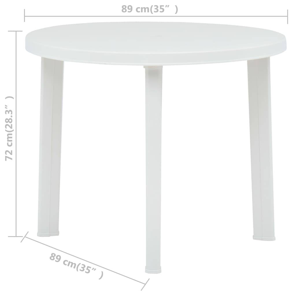 PANGIVO - Table de jardin plastique blanc Ø89 cm - PANGIVO - Image 5