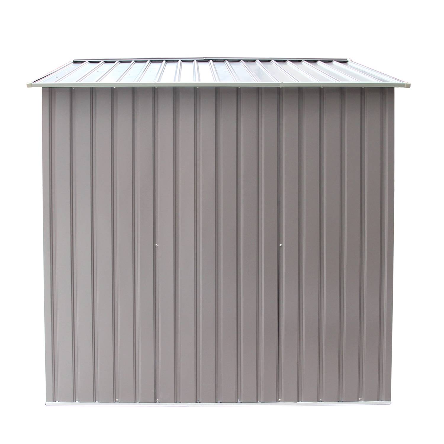 Abri de jardin avec abri bûches 6,53 m² en acier gris VENTOUX - Image 3