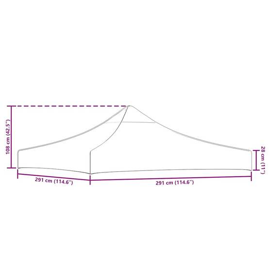 Toit de Remplacement Tonnelle Tissu Oxford Jardin Imperméable Anti-UV 3x3 m Vert - ComfortXL Outdoor Living - Image 5