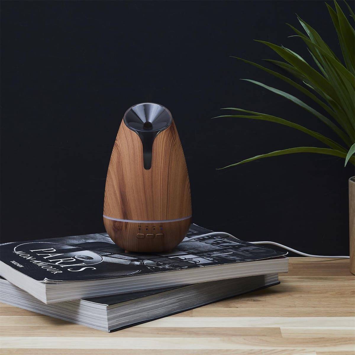Diffuseur d'Huile Essentielle USB 120ML, Design Bois Naturel pour Votre Salon - CILOR - Image 2