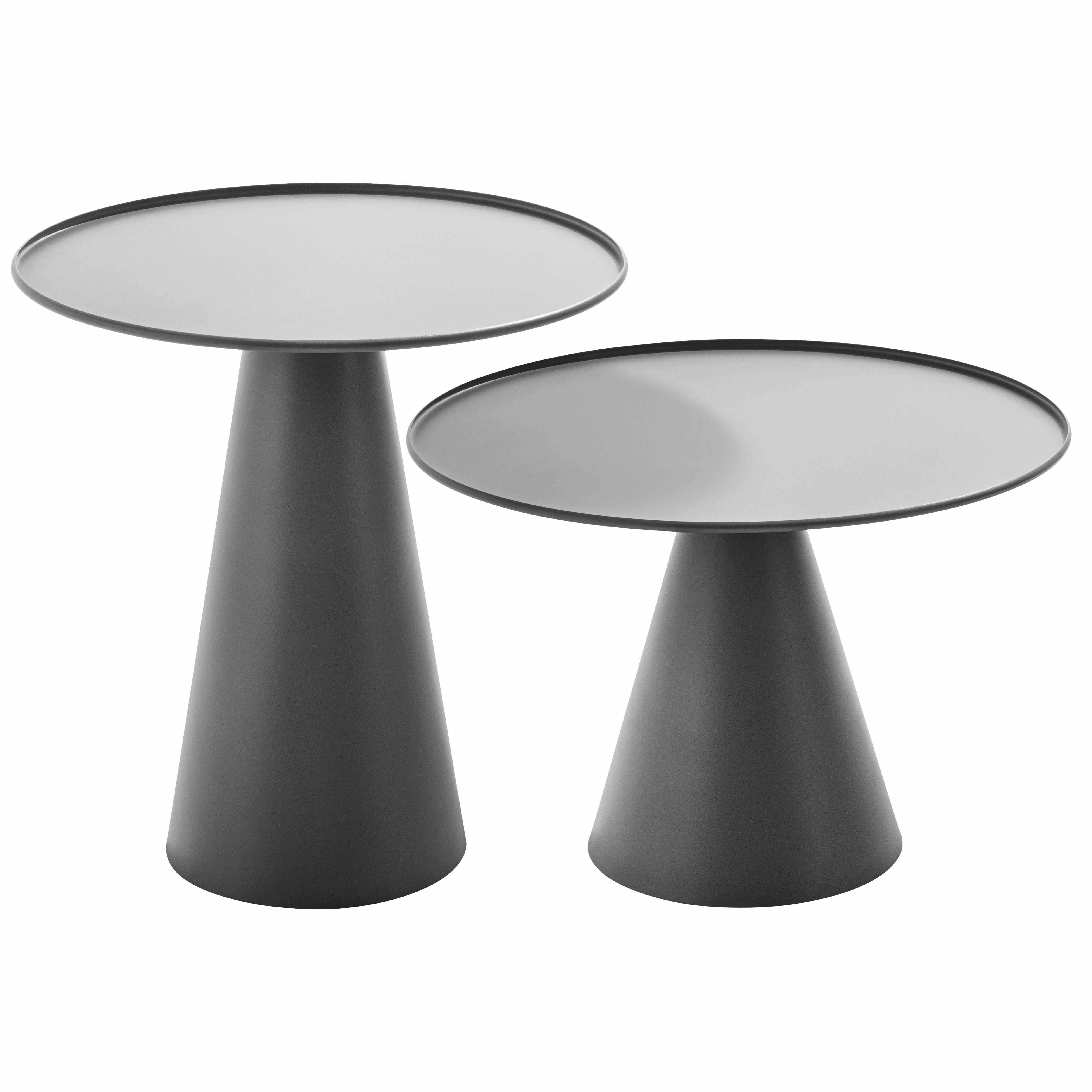 Oviala - Lot de 2 tables basses de jardin rondes grises
Gomba - Oviala - Image 1
