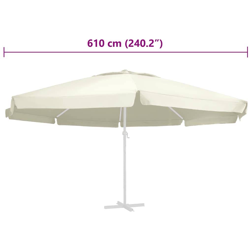 Vidaxl - Tissu de remplacement pour parasol d'extérieur Sable 610 cm vidaXL 312546 - Image 3