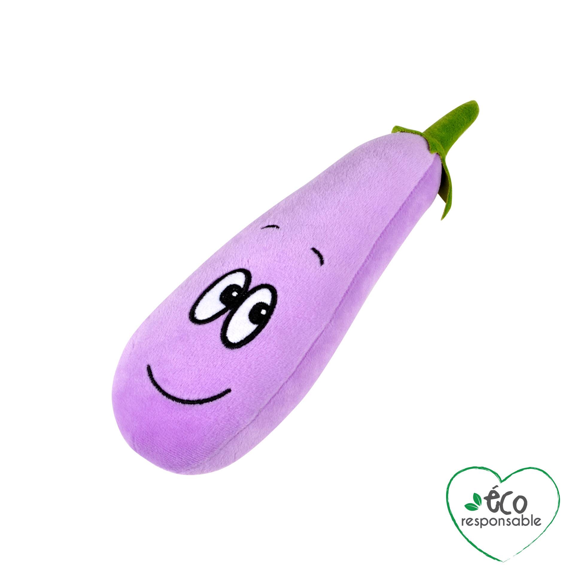 Jeu en peluche aubergine pour chien 25cm - Image 3
