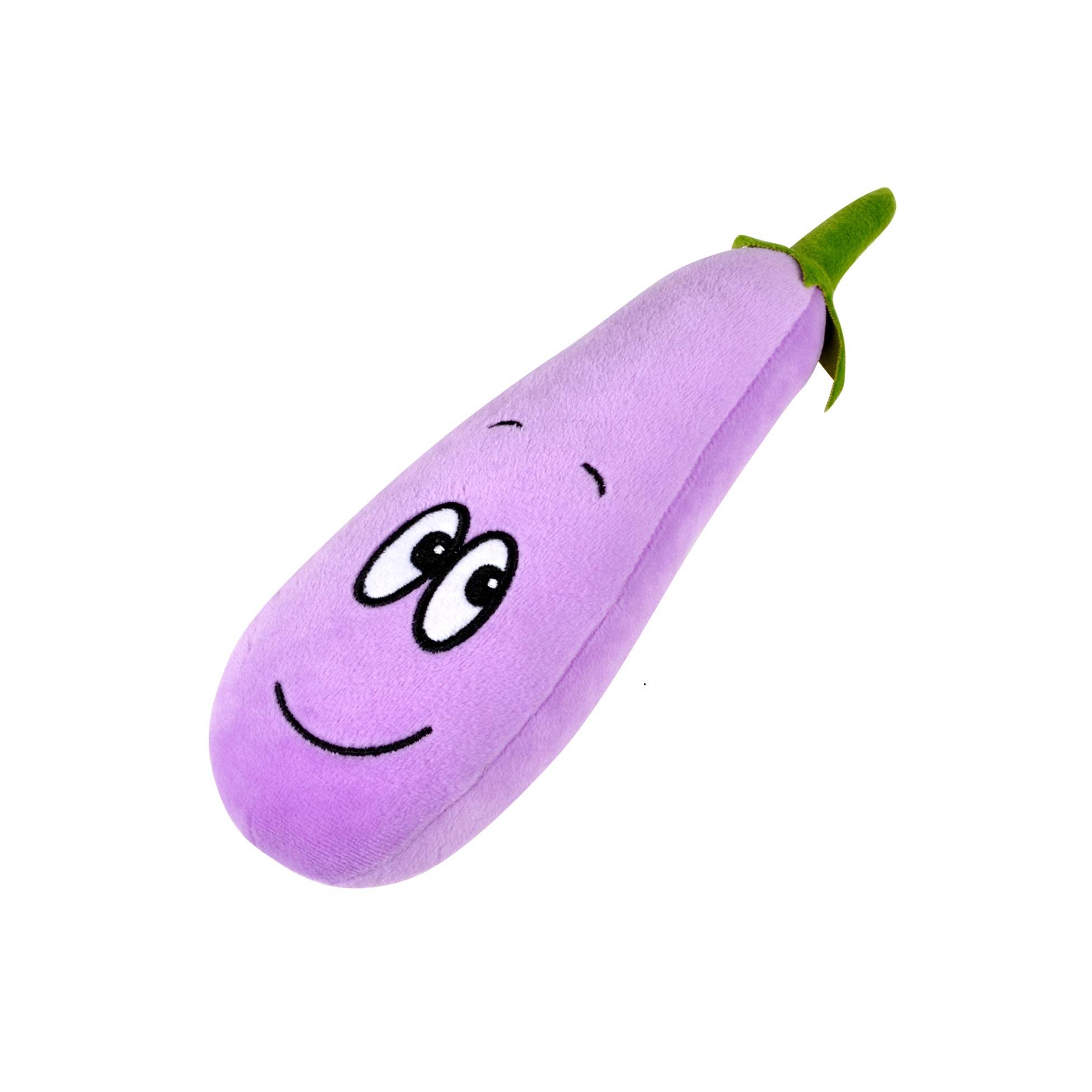 Eden - Jeu en peluche aubergine pour chien 25cm