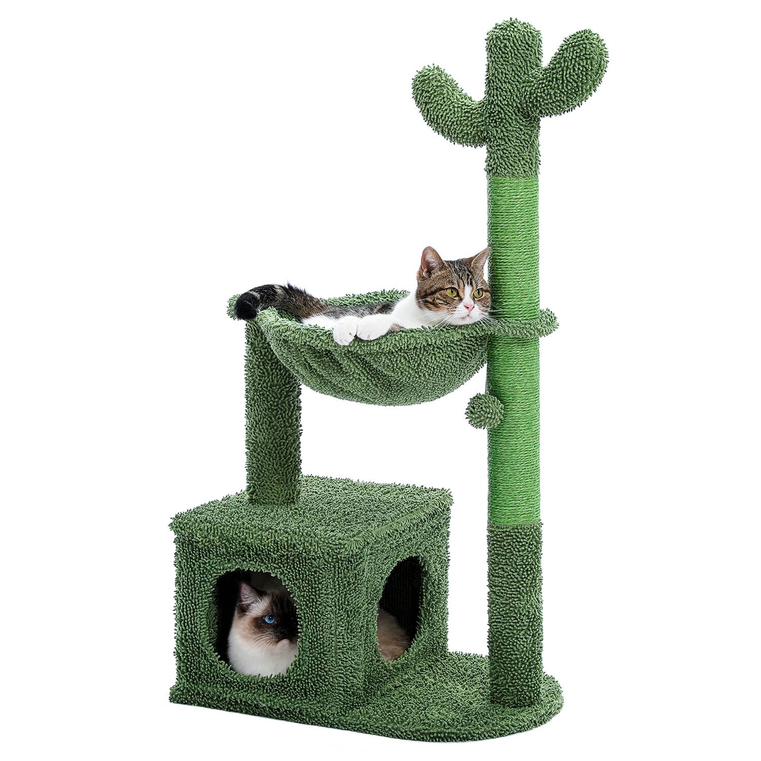 Arbre à Chat Cactus Design 4-en-1 Vert 102 cm PAWZ Road