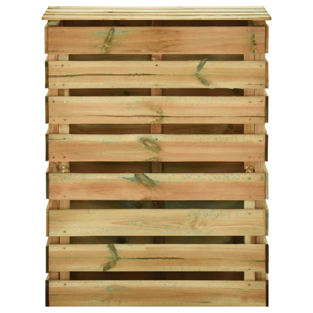 ComfortXL - Lot de 3 Composteurs de Jardin Bois Pin Traité à Lattes 80x50x100 cm Écologique Brun - ComfortXL Outdoor Living - Image 4