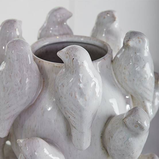 Vase avec petits oiseaux 23x23x27cm - Image 3