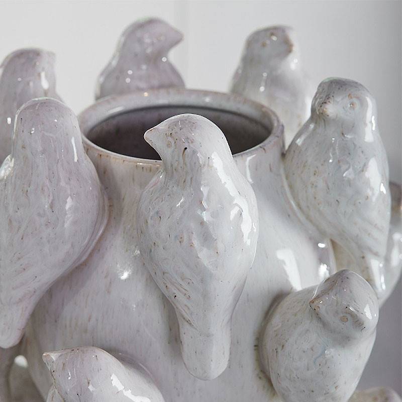 Vase avec petits oiseaux 23x23x27cm - Image 3