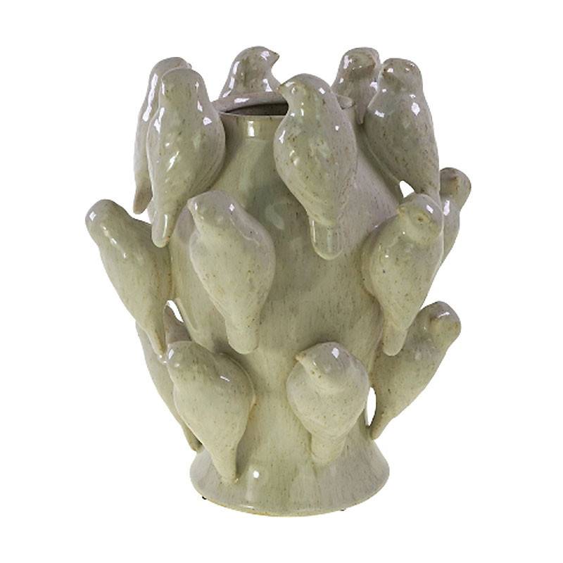 Vase avec petits oiseaux 23x23x27cm - Image 2