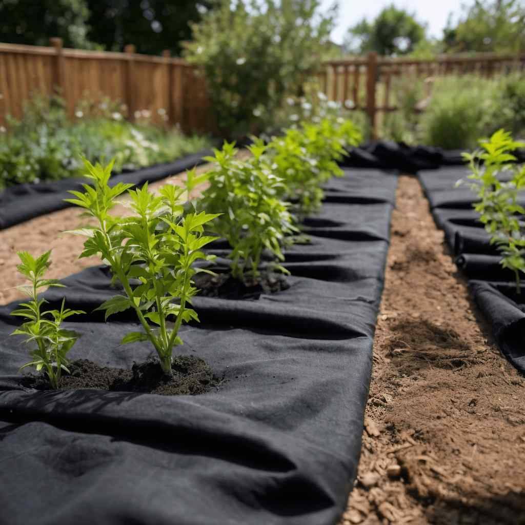 Feutre Géotextile Épais Polyester Pro Jardin Drainage et Stabilisation Noir 1x50m - ComfortXL Outdoor Living - Image 1