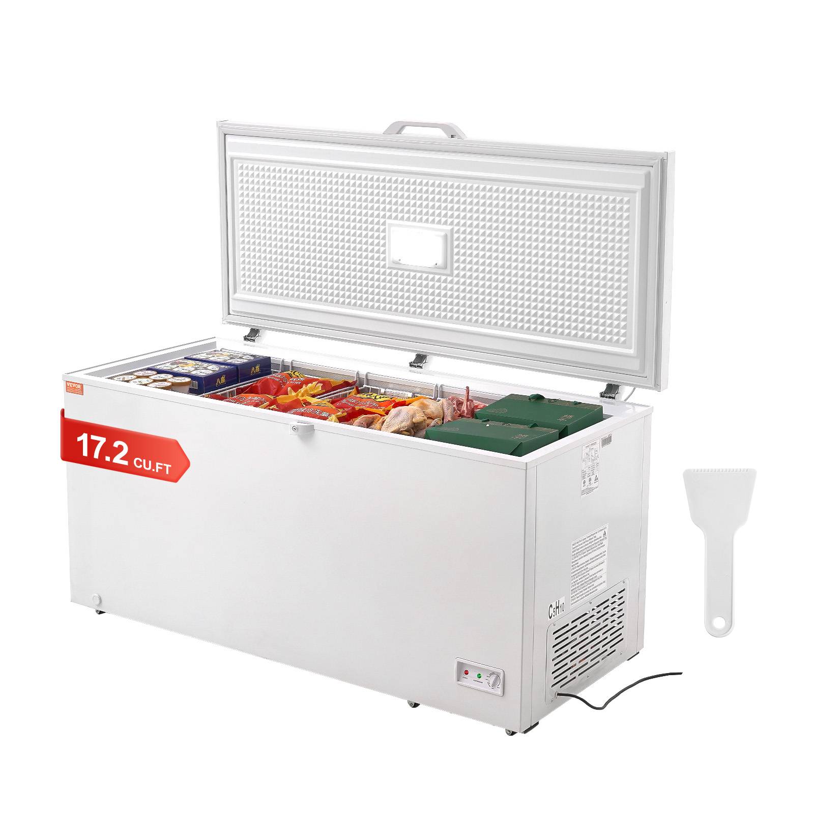 Vevor - VEVOR Congélateur coffre 488 L, 4 paniers, portes verrouillables, éclairage LED. - Image 1