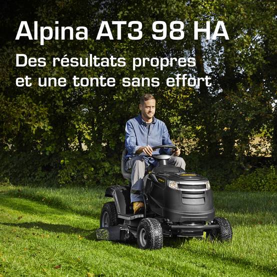 Alpina - Tracteur AT3 98 HA, moteur 432cc, plateau 98cm, éjection latérale - ALPINA - Image 2