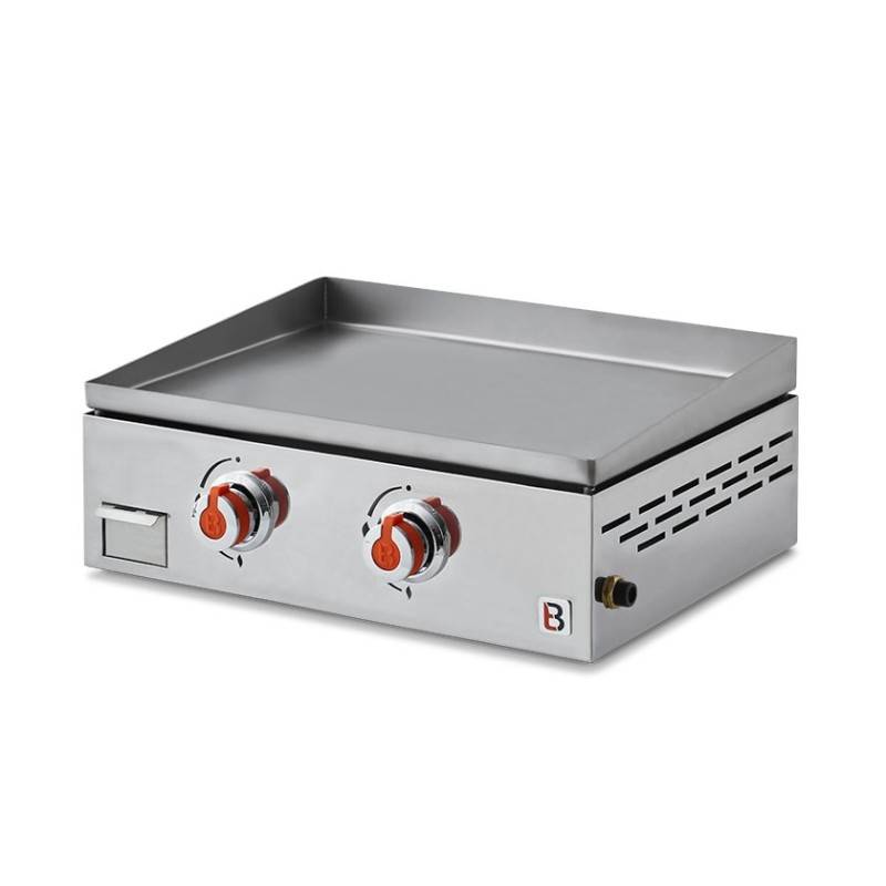 Brasero - plancha au gaz BRASERO Joana Inox 2 Feux - Surface de cuisson 53 x 40 cm - Gris - Image 1