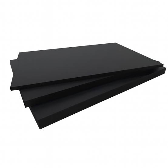 Panneau fibre composite plat et lisse (2 coloris) - Coloris - Noir, Epaisseur - 10 mm, Largeur - 40 cm, Longueur - 80 cm - Image 1