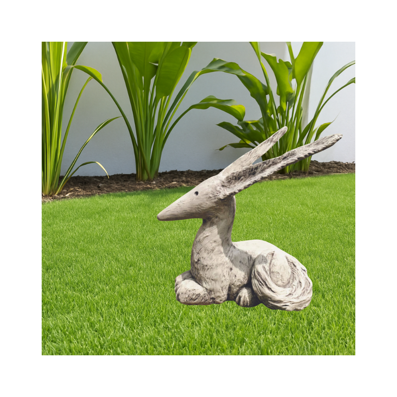 Jardinex - Statue de jardin "Le Renard attentif "- Le Petit Prince - Gris clair 37 cm - Jardinex - Image 2