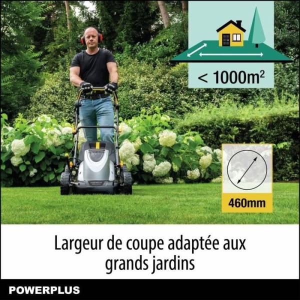 Tondeuse a gazon électrique - POWERPLUS - POWPG6290 - 1800 W - 460 mm Ø - Avec ramassage, mulching et éjection Arriere - Image 4