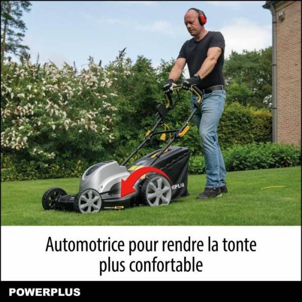 Tondeuse a gazon électrique - POWERPLUS - POWPG6290 - 1800 W - 460 mm Ø - Avec ramassage, mulching et éjection Arriere - Image 2