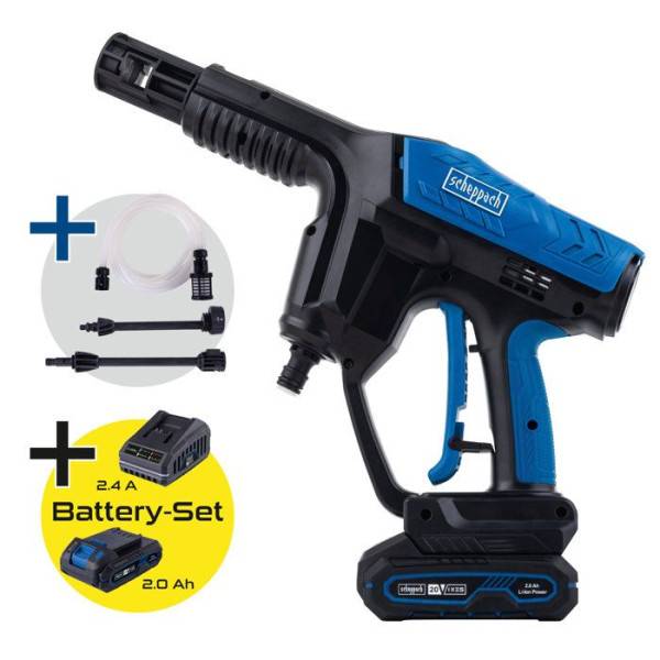 Scheppach - Nettoyeur haute pression électrique SCHEPPACH - C-HPG35-X - 35 bar - 180L/h - Batterie 20V IXES 2Ah + chargeur