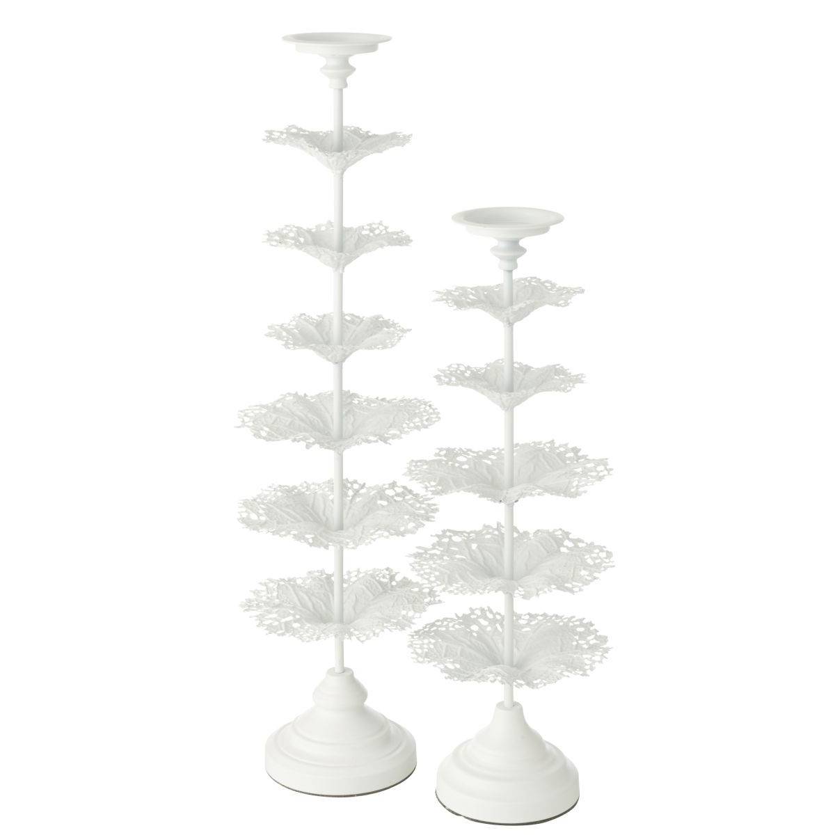 Photophore Design en Métal "Arbre" 79cm Blanc - Image 3