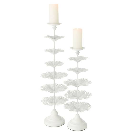 Photophore Design en Métal "Arbre" 79cm Blanc - Image 4